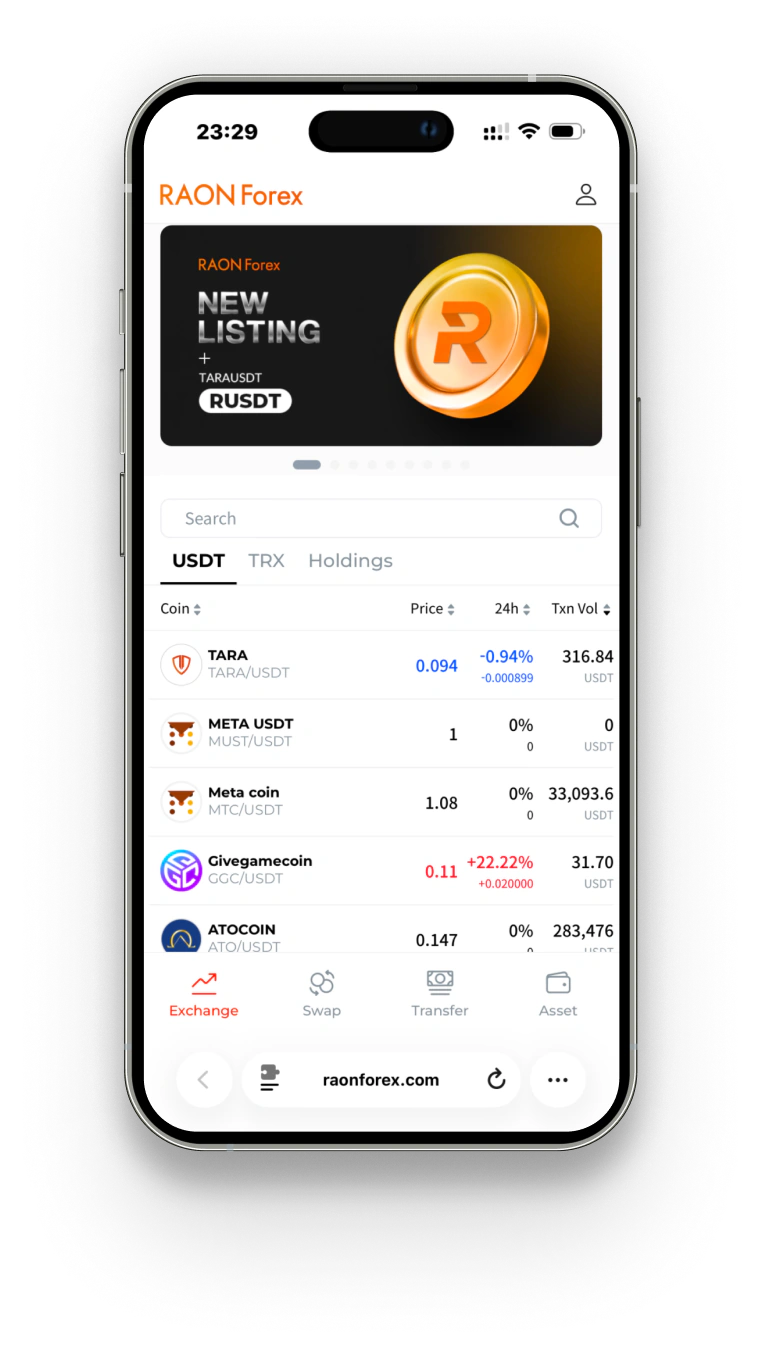 RAONFOREX 플랫폼 고도화 대표 화면